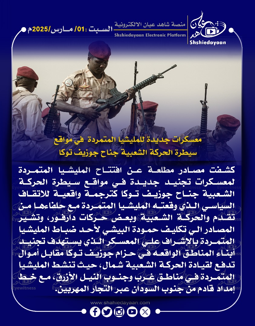 معسكرات جديدة للمليشيا المتمردة في مواقع سيطرة الحركة الشعبية جناح جوزيف توكا 3 WhatsApp Image 2025 03 01 at 6.41.01 PM